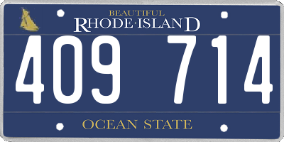 RI license plate 409714