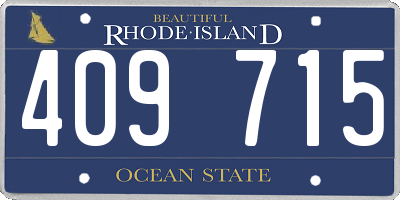 RI license plate 409715