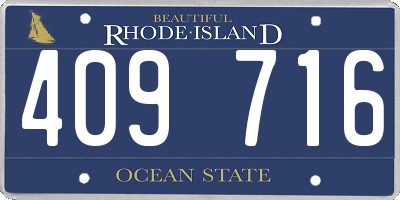 RI license plate 409716