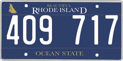 RI license plate 409717