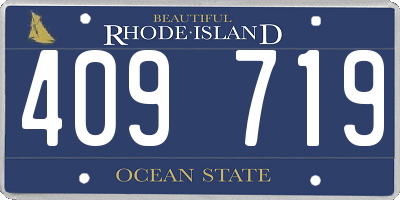 RI license plate 409719