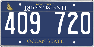 RI license plate 409720