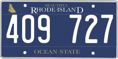 RI license plate 409727