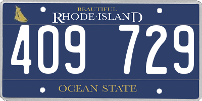 RI license plate 409729