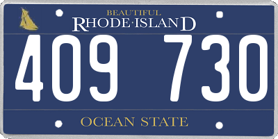RI license plate 409730
