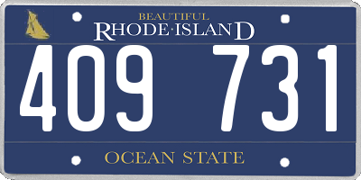 RI license plate 409731
