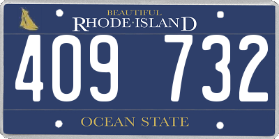 RI license plate 409732