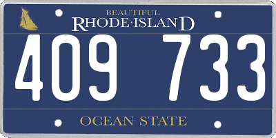 RI license plate 409733