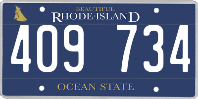 RI license plate 409734