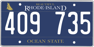 RI license plate 409735