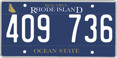 RI license plate 409736