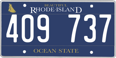 RI license plate 409737