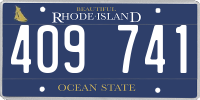 RI license plate 409741