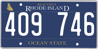 RI license plate 409746