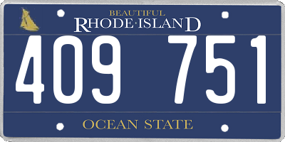 RI license plate 409751