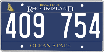 RI license plate 409754