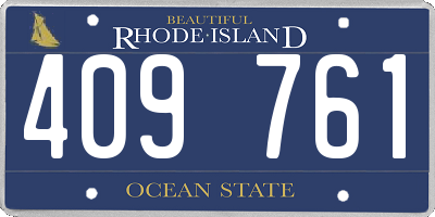 RI license plate 409761