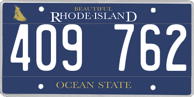 RI license plate 409762