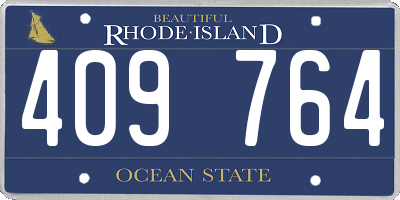 RI license plate 409764