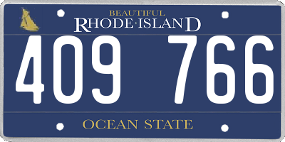 RI license plate 409766