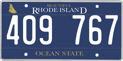RI license plate 409767