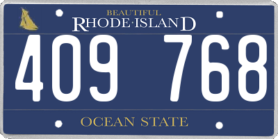 RI license plate 409768