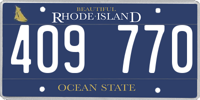 RI license plate 409770