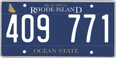RI license plate 409771