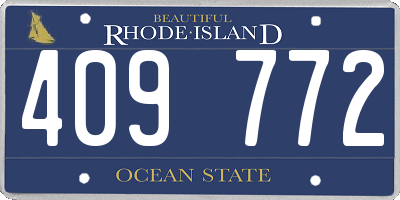 RI license plate 409772