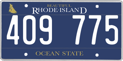 RI license plate 409775