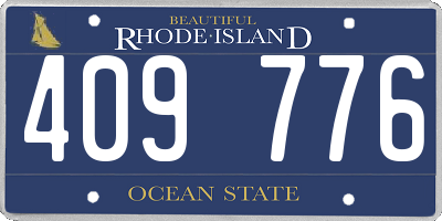 RI license plate 409776