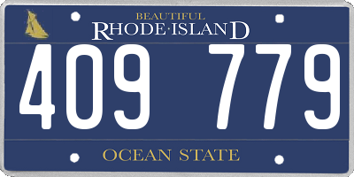 RI license plate 409779
