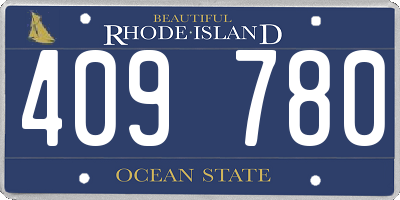 RI license plate 409780