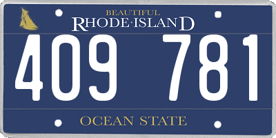 RI license plate 409781