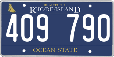 RI license plate 409790