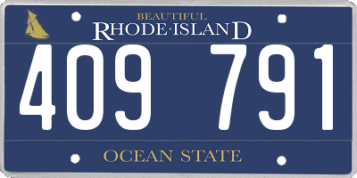 RI license plate 409791
