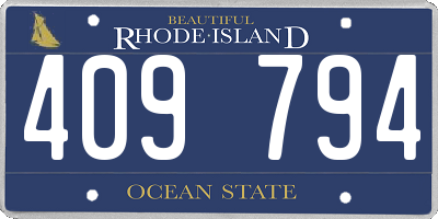 RI license plate 409794