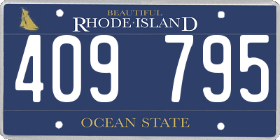 RI license plate 409795