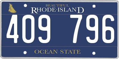 RI license plate 409796