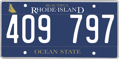 RI license plate 409797