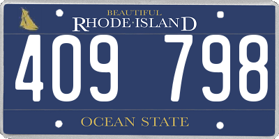RI license plate 409798