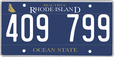 RI license plate 409799