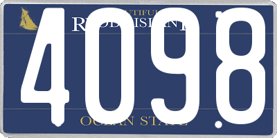 RI license plate 4098