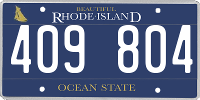 RI license plate 409804