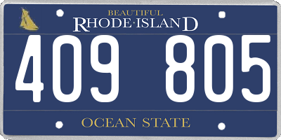RI license plate 409805
