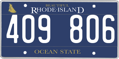 RI license plate 409806