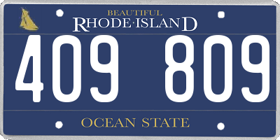 RI license plate 409809