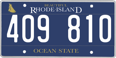 RI license plate 409810