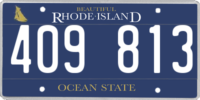 RI license plate 409813