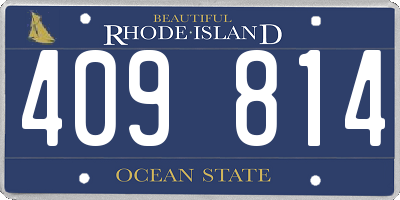 RI license plate 409814